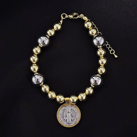 Saints Bead bracelet - Virgen - San Benito - Santa Muerte