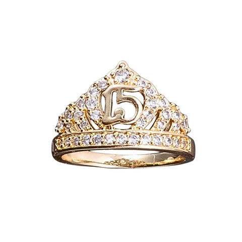 15 años ring gold plated - 15 years