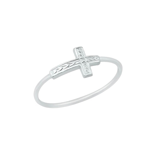 925 Mini Silver Cross Ring
