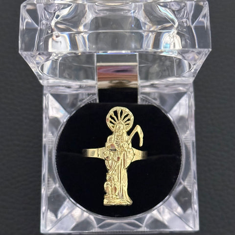 10k Gold Santa Muerte Ring