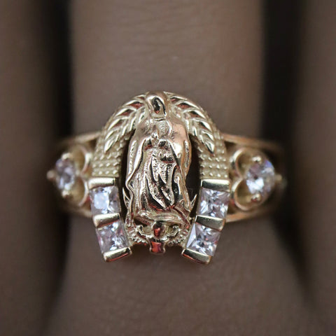 14k Solid Gold Virgencita Ring