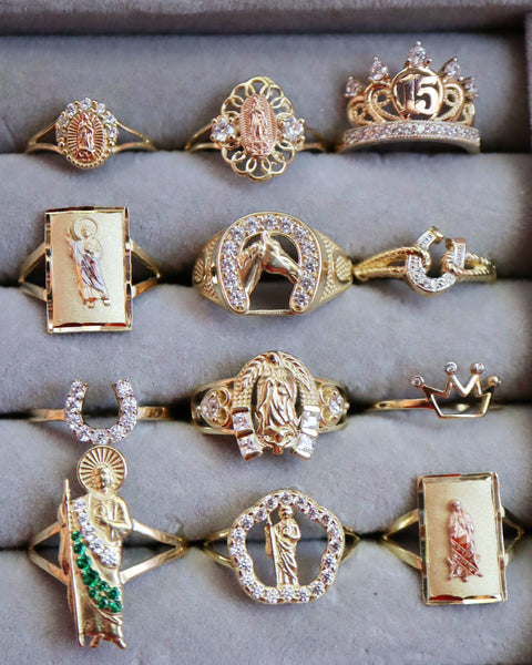 14k Solid Gold Virgencita Ring