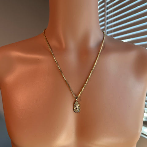 14k Gold Virgencita Pendant