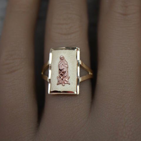 14k Solid Gold Virgencita Ring
