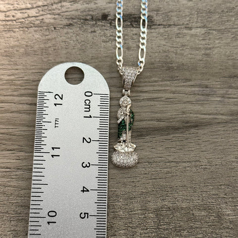 Silver San Judas Necklace 014