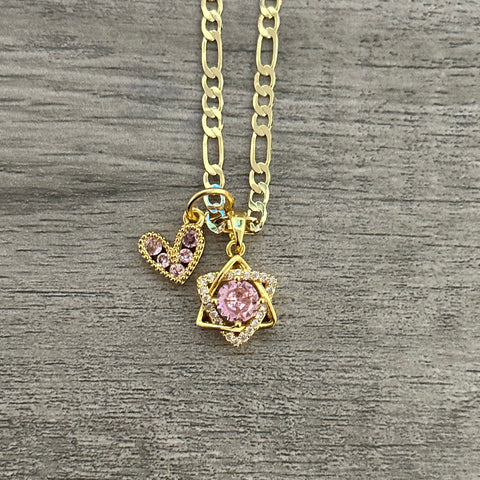 Mini Pink Charm Necklace