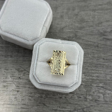 10K Gold San Judas Ring 20MM