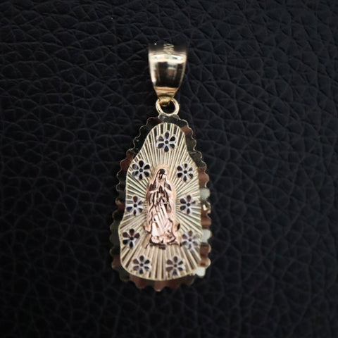 14k Gold Virgencita Pendant