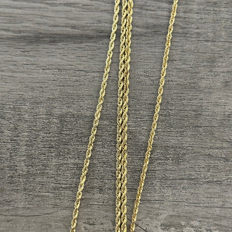 10k Gold Solid Rope Chain 2MM