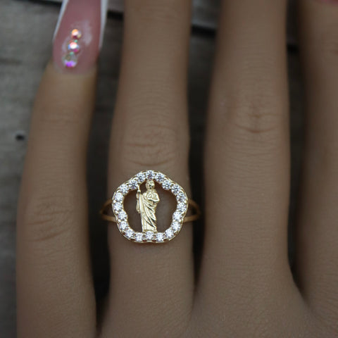14k Gold San Judas Ring