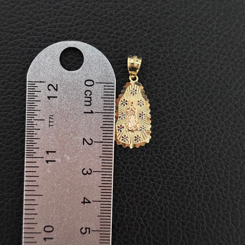 14k Gold Virgencita Pendant