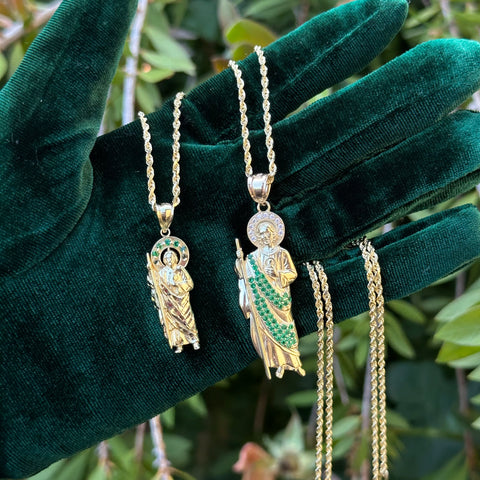 10k Gold San Judas Pendant