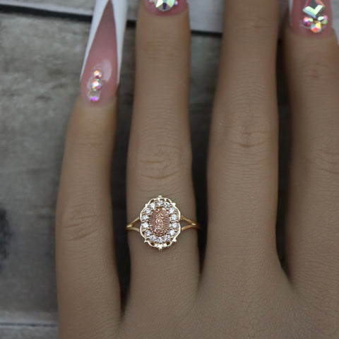 14k Solid Gold Virgencita Ring
