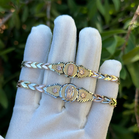 14k Solid Gold Virgencita bracelet