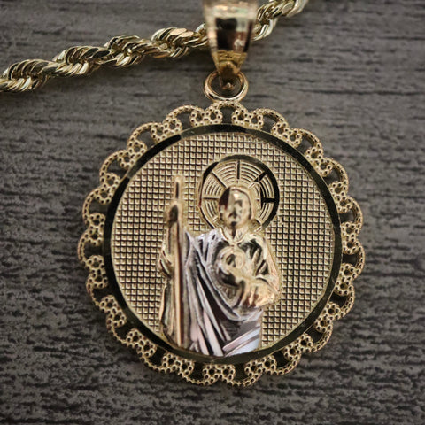 14k Gold San Judas Pendant