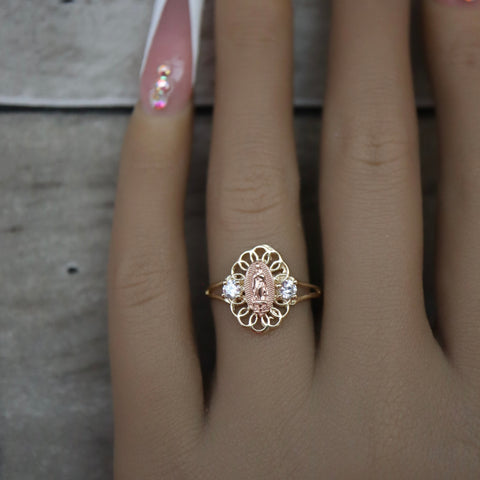 14k Solid Gold Virgencita Ring