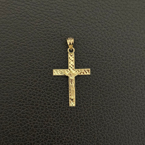 14k Solid Gold Cross Pendant