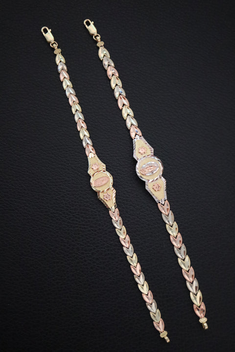 14k Solid Gold Virgencita bracelet