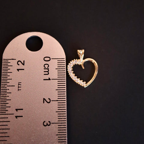 14k Solid Gold Heart Pendant 1772
