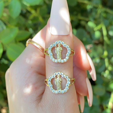 14k Gold San Judas Ring