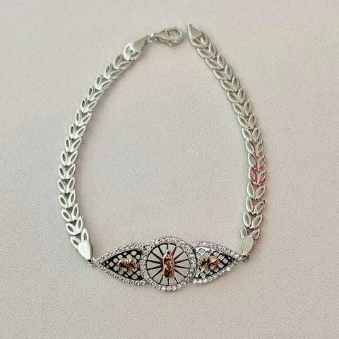 Virgencita bracelet rhodium plated two styles