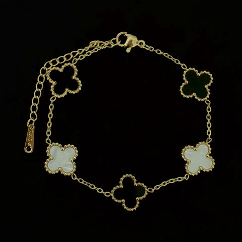 Stainless steel Fancy Clover Bracelet