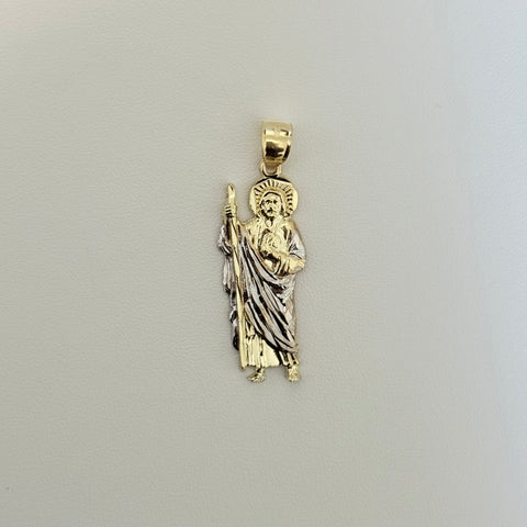 10k Gold San Judas Pendant Two tones