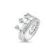 925 Silver Crown Ring Rhodium Plated