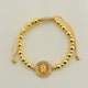 Adjustable Golden Virgencita Bracelet 013