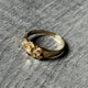 14k real gold nugget ring lightweight 3484