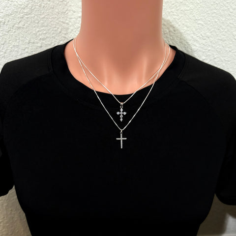 Mini 925 Silver Cross Necklace 01