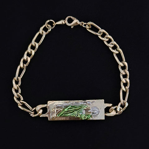 Green San Judas bracelet 02