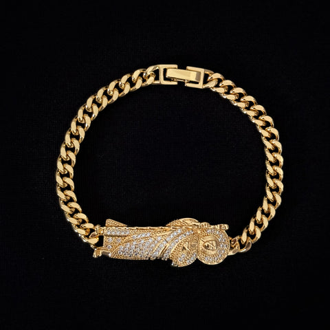 Cuban San Judas bracelet 7.5” long