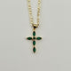 Green Cross Necklace 012