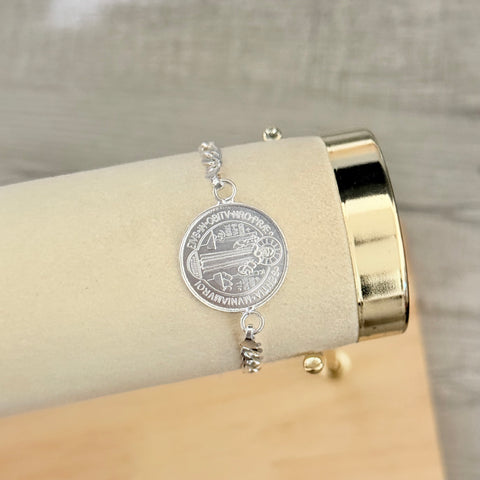 925 Silver San Benito Double sided Bracelet