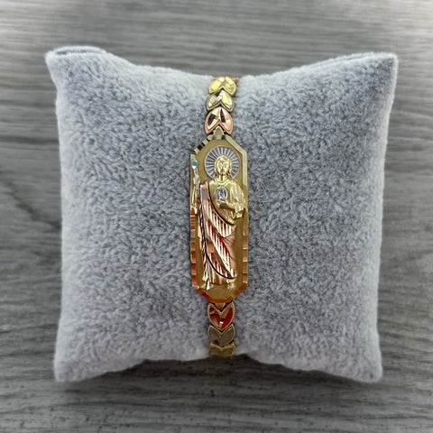 14k Solid Gold San Judas bracelet