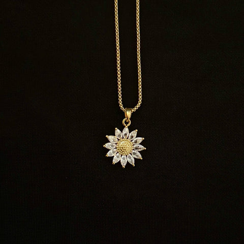 Gold plated Sunflower Necklace