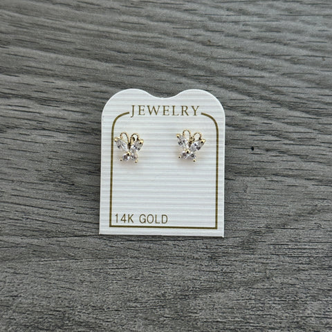 14k Gold Mini Stud Earrings with screw back