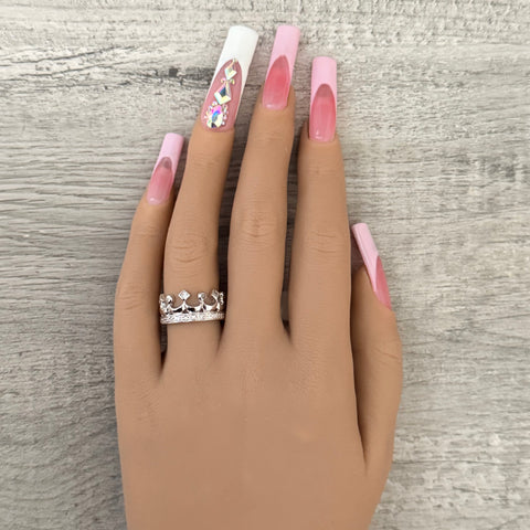 925 Silver Crown Ring Rhodium Plated
