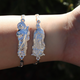 925 Silver Virgencita Bracelet 7” or 8” long Curb or Figaro Link