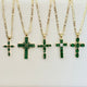 Green Cross Necklace 013