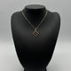 14k Solid Gold Chain 1MM Free gold plated pendant 0232