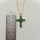 Green Cross Necklace 013