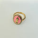 Adjustable Virgencita Ring 010 white or pink