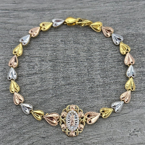 Silver/Gold plated virgencita bracelet