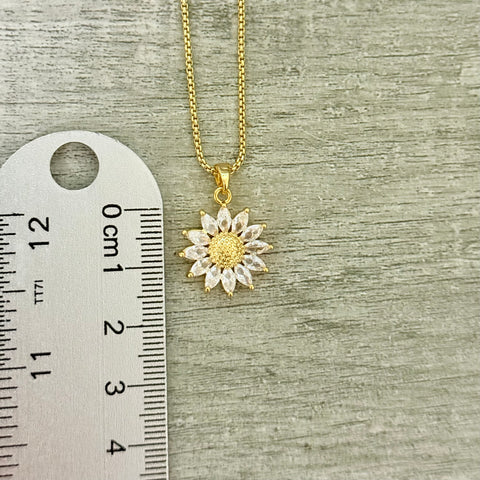 Gold plated Sunflower Necklace