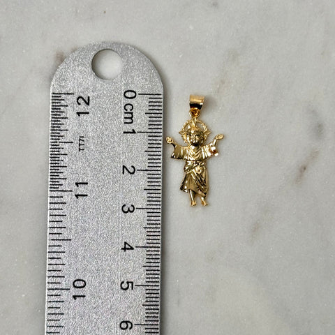 14k Real Gold Divino Nino Jesus Pendant 1193