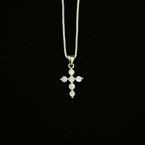 Mini 925 Silver Cross Necklace 01