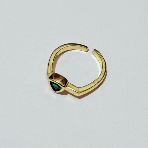 Adjustable Fancy Green Ring 01