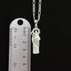 925 Silver San Judas Necklace White or green